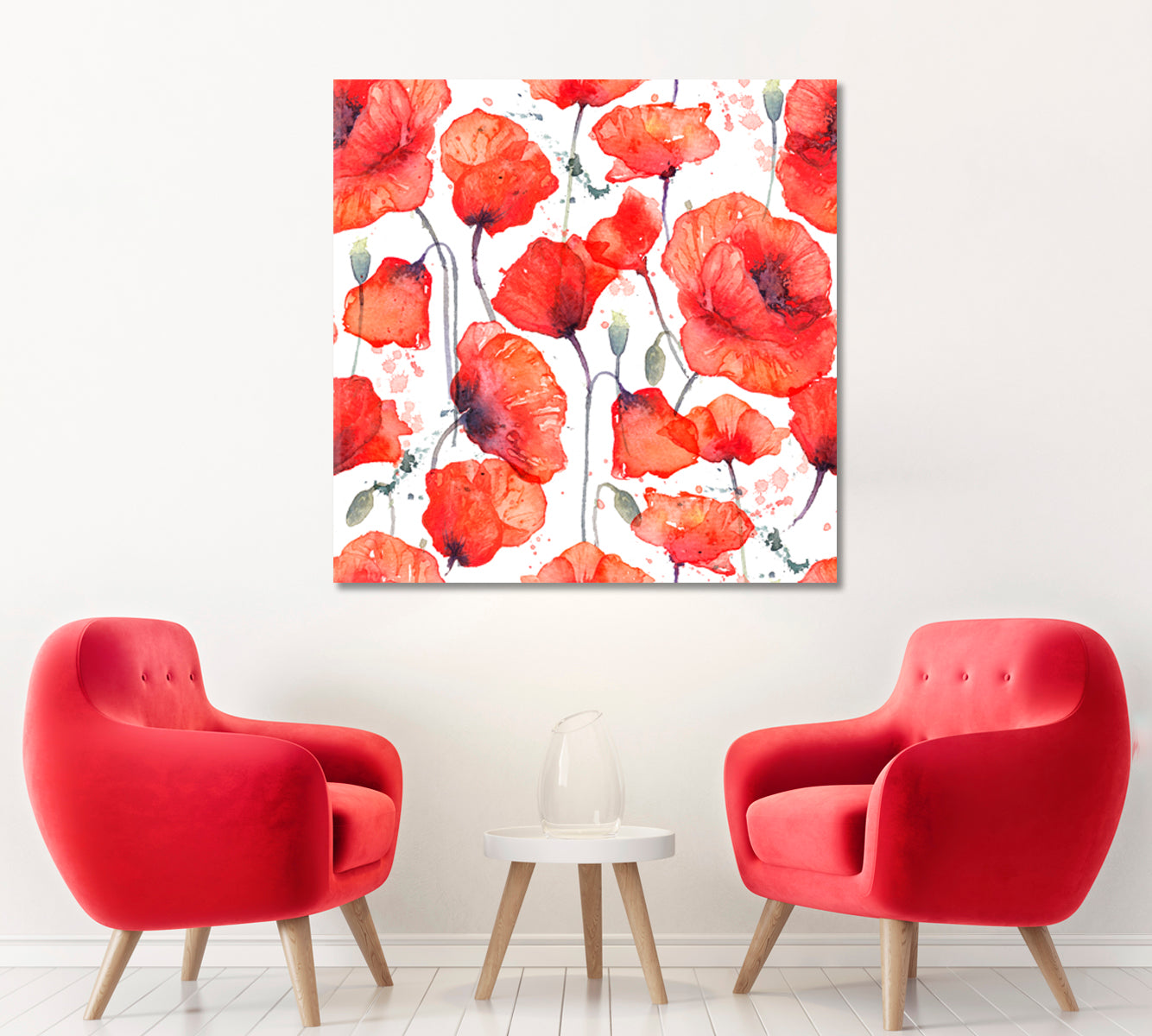 Wild Red Poppies Canvas Print ArtLexy   