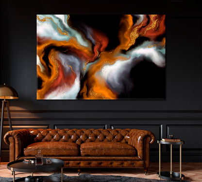 Luxury Swirls of Marble Canvas Print ArtLexy 1 Panel 24"x16" inches 