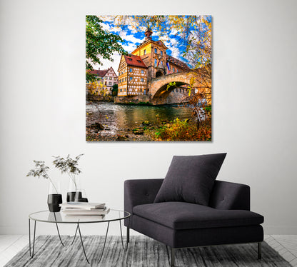 Beautiful Town Bamberg in Bavaria Germany Canvas Print ArtLexy   