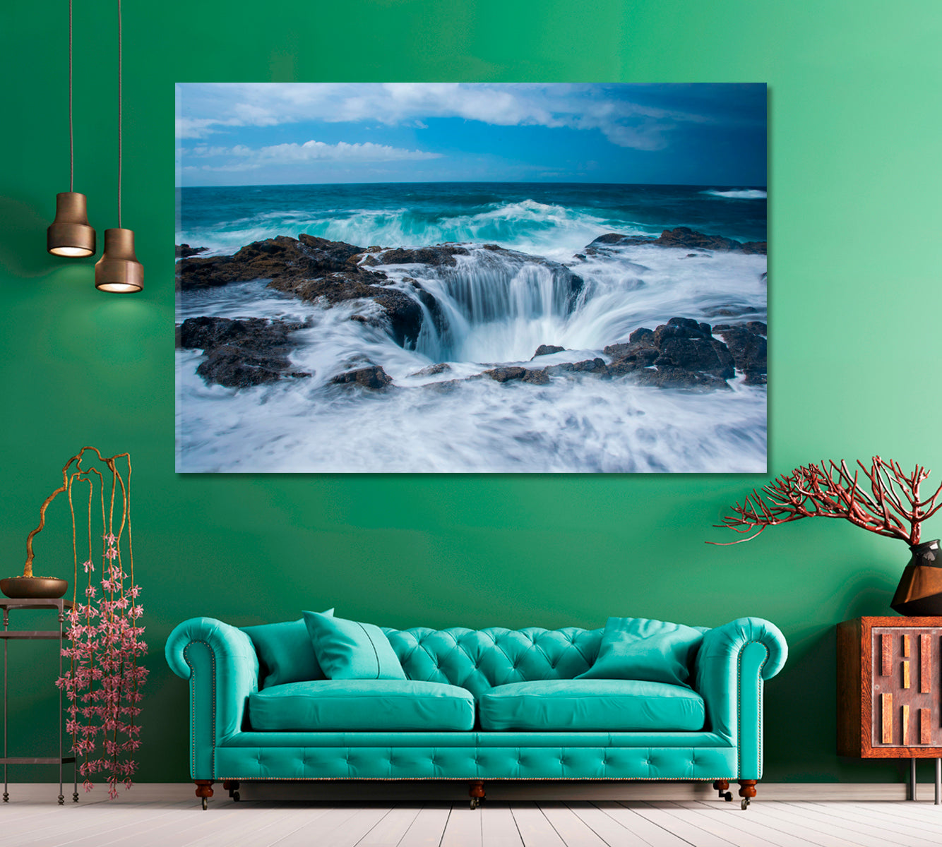 Thor's Well Oregon Canvas Print ArtLexy 1 Panel 24"x16" inches 