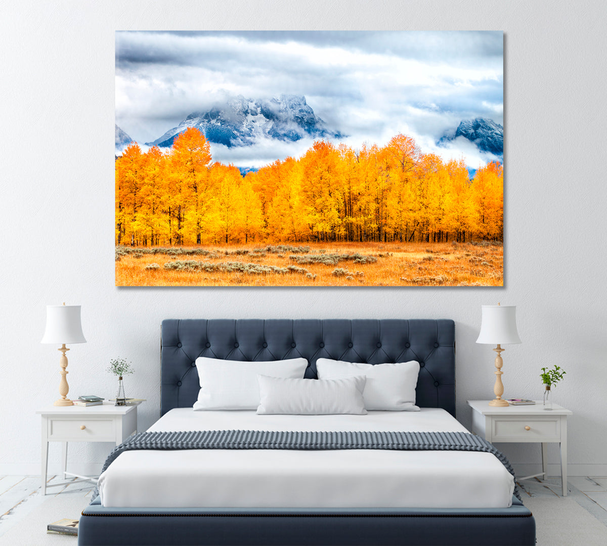 Autumn in Grand Teton National Park Canvas Print ArtLexy 1 Panel 24"x16" inches 