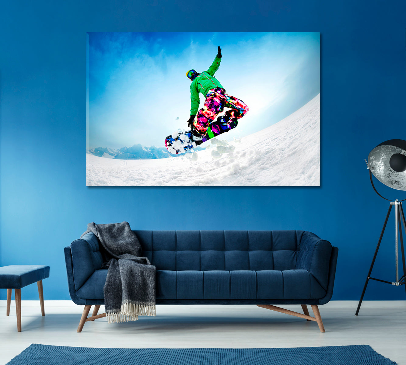 Snowboarder Canvas Print ArtLexy 1 Panel 24"x16" inches 