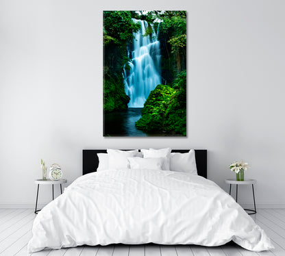 Cemara Waterfall Bali Canvas Print ArtLexy   