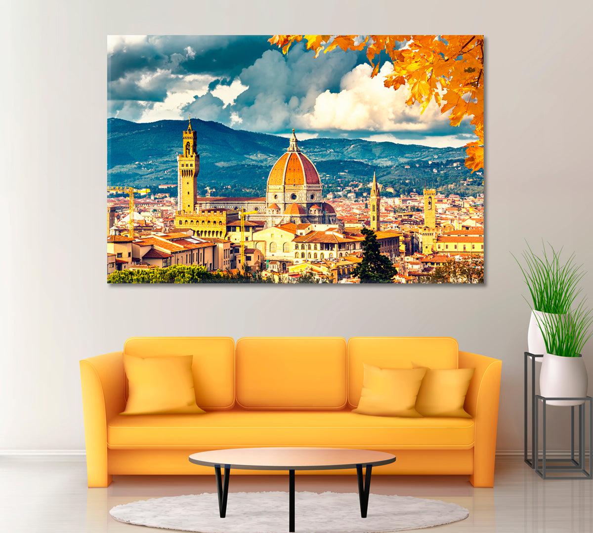 Santa Maria del Fiore Florence Cathedral Italy Canvas Print ArtLexy 1 Panel 24"x16" inches 
