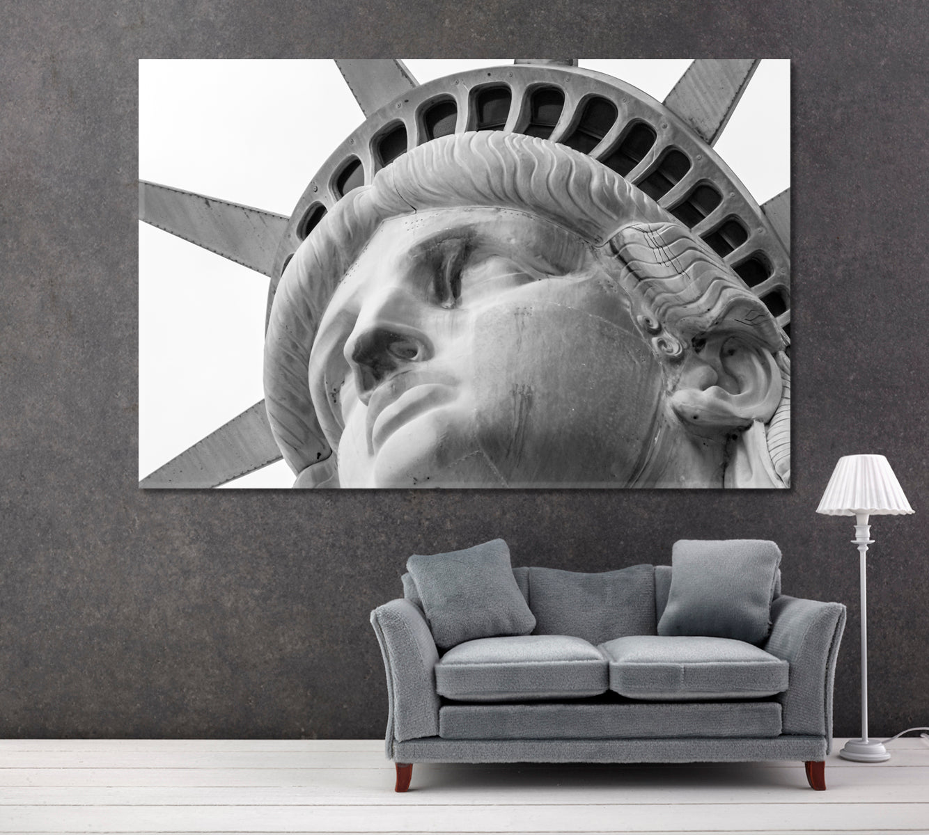 Statue of Liberty Face New York Canvas Print ArtLexy 1 Panel 24"x16" inches 