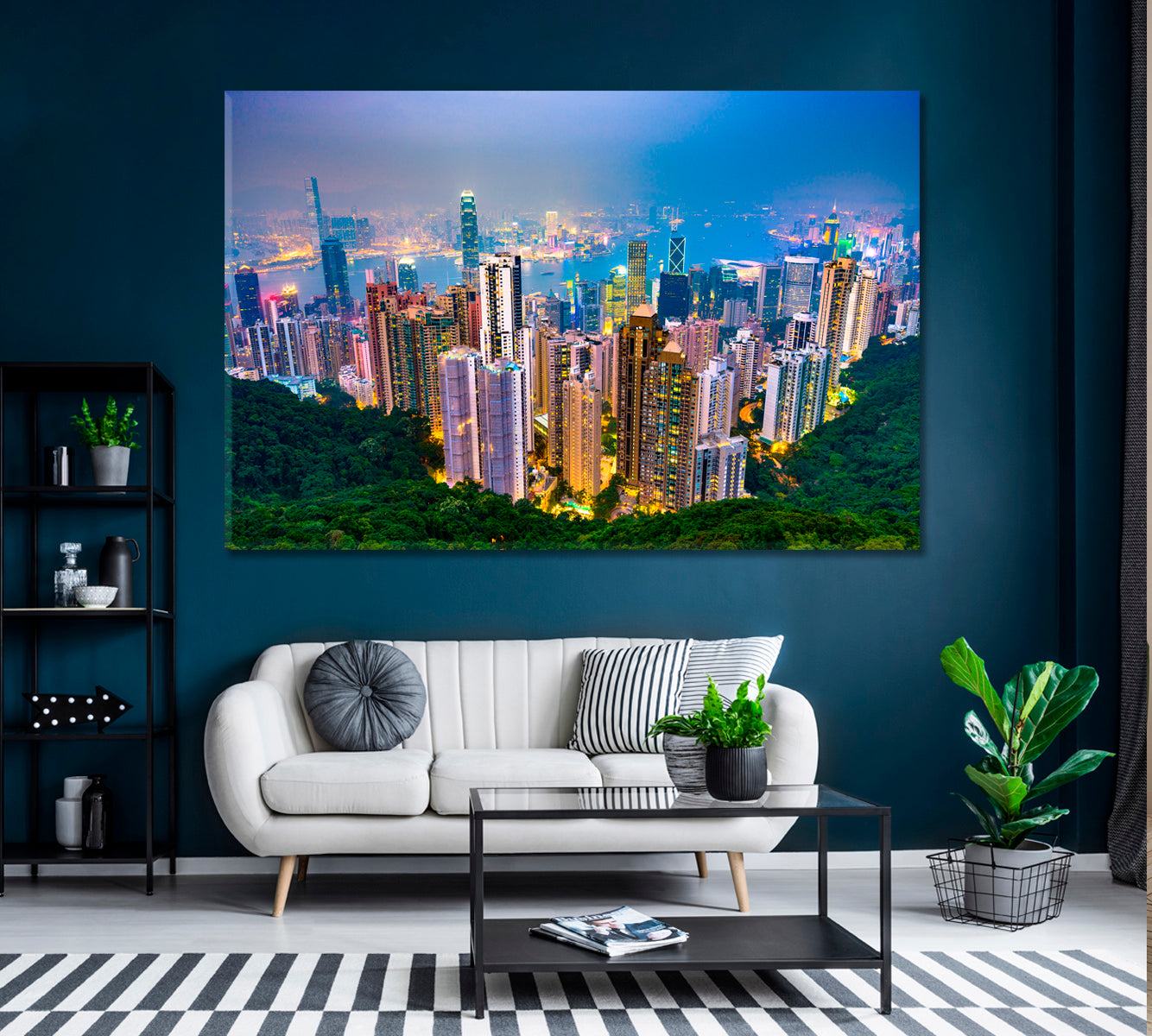 Hong Kong Skyline Canvas Print ArtLexy   