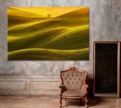Tuscany Rolling Hills Canvas Print ArtLexy 1 Panel 24"x16" inches 