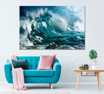 Ocean Waves Crashing Canvas Print ArtLexy   