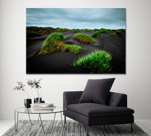 Stokksnes Beach Iceland Canvas Print ArtLexy 1 Panel 24"x16" inches 
