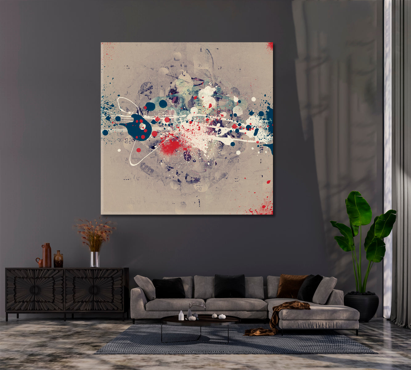 Abstract Paint Splashes Canvas Print ArtLexy   