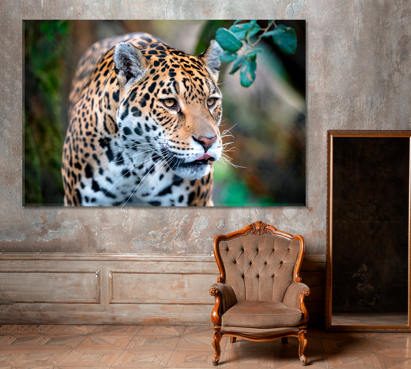 Leopard Canvas Print ArtLexy 1 Panel 24"x16" inches 