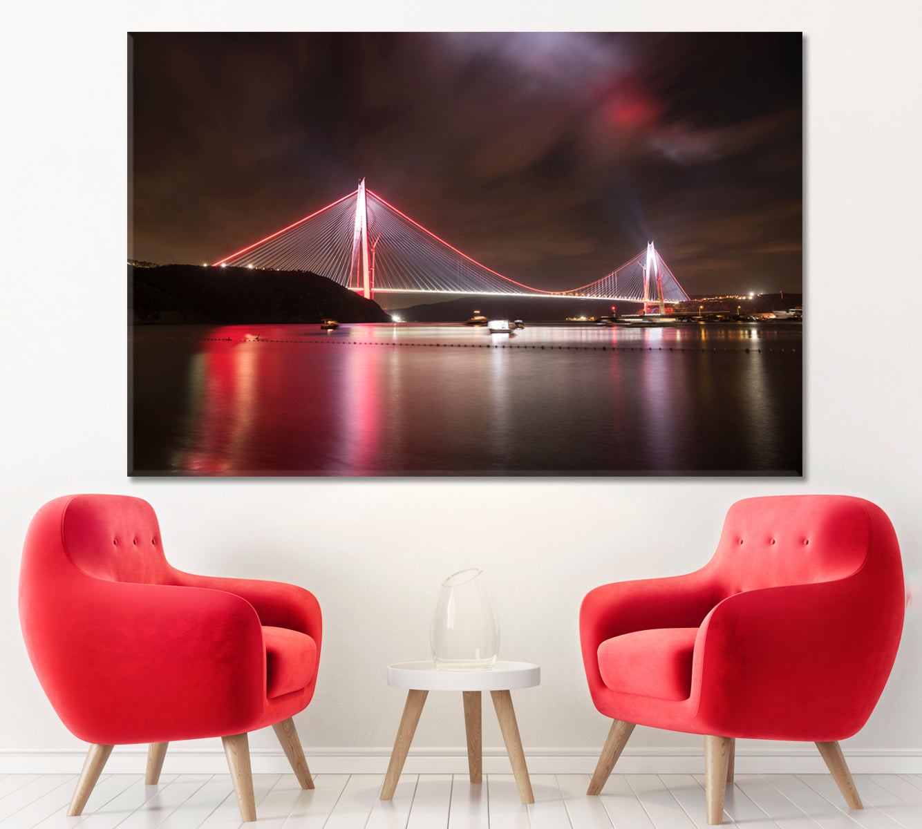 Yavuz Sultan Selim Bridge Turkey Canvas Print ArtLexy 1 Panel 24"x16" inches 