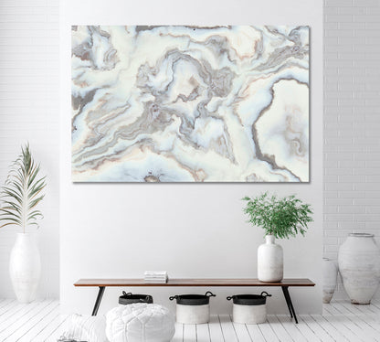 Abstract Marble Pattern with Curly Veins Canvas Print ArtLexy 1 Panel 24"x16" inches 