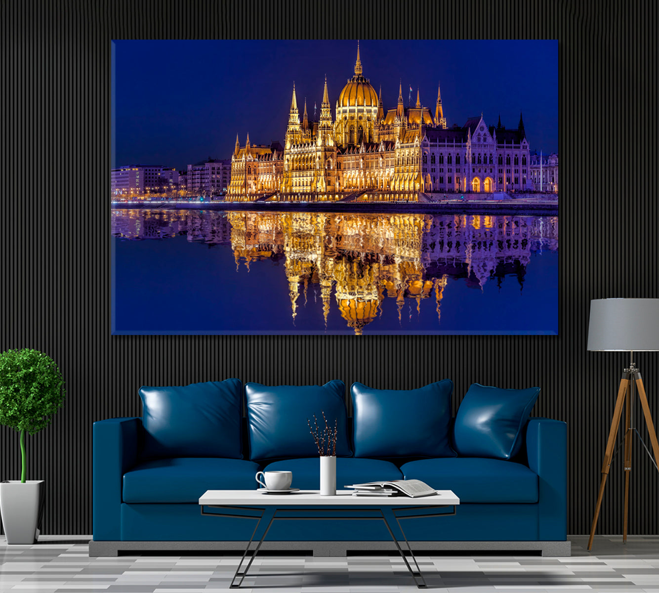Famous Parliament Building of Budapest at Night Canvas Print ArtLexy   