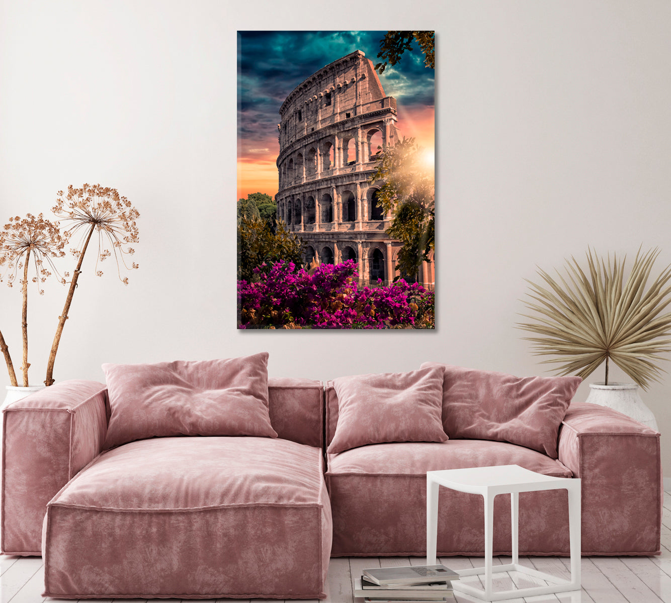 Colosseum in Rome at Sunrise Italy Canvas Print ArtLexy 1 Panel 16"x24" inches 