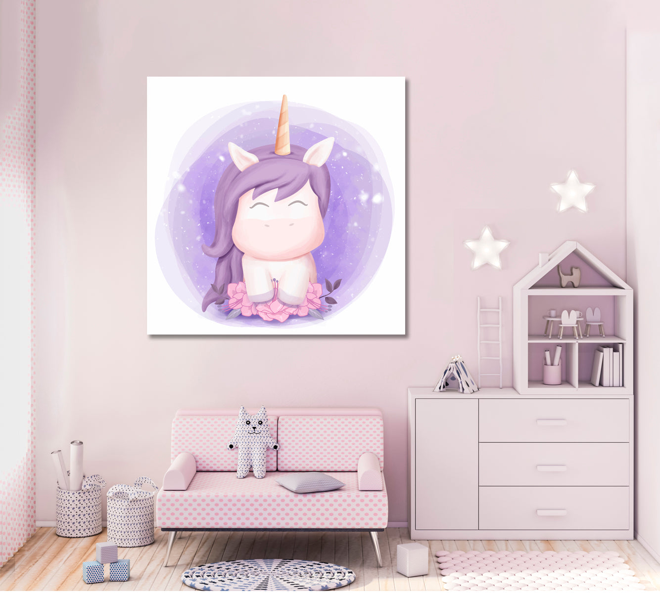 Baby Unicorn Canvas Print ArtLexy   