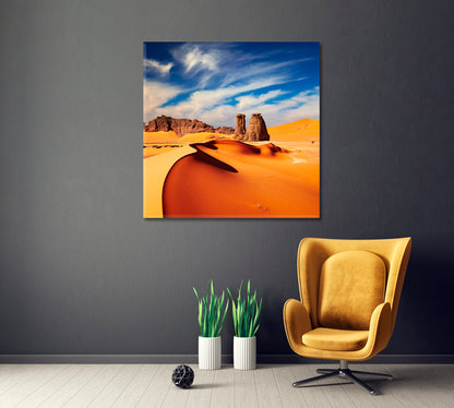 Sand Dunes Sahara Desert Algeria Canvas Print ArtLexy   