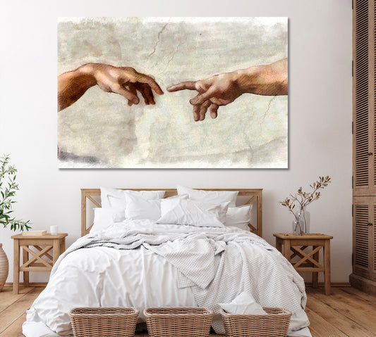 The Creation of Adam Canvas Print ArtLexy 1 Panel 24"x16" inches 
