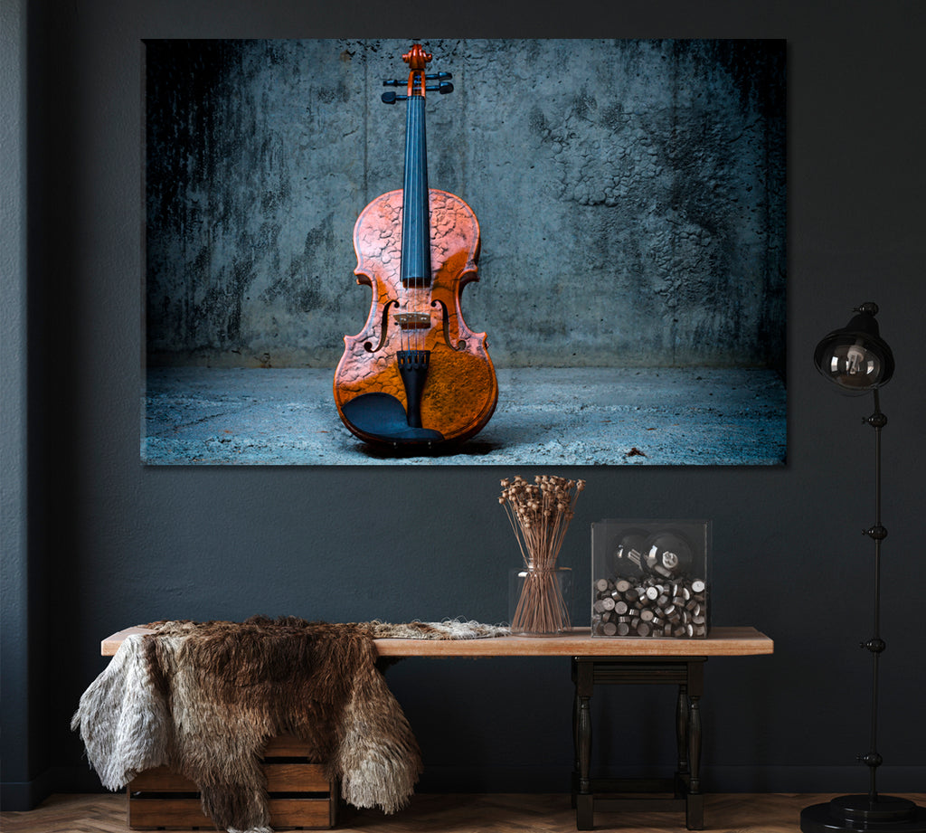 Old Violin Canvas Print ArtLexy 1 Panel 24"x16" inches 