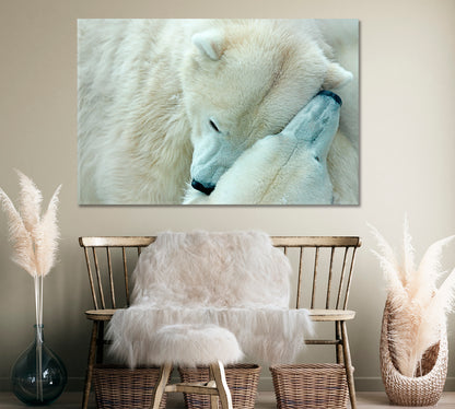 Two Polar Bears Canvas Print ArtLexy   