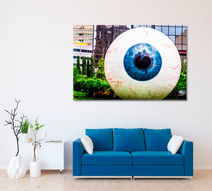 Eye Sculpture Dallas Texas Canvas Print ArtLexy 1 Panel 24"x16" inches 