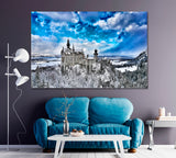 Neuschwanstein Castle in Winter Germany Canvas Print ArtLexy 1 Panel 24"x16" inches 