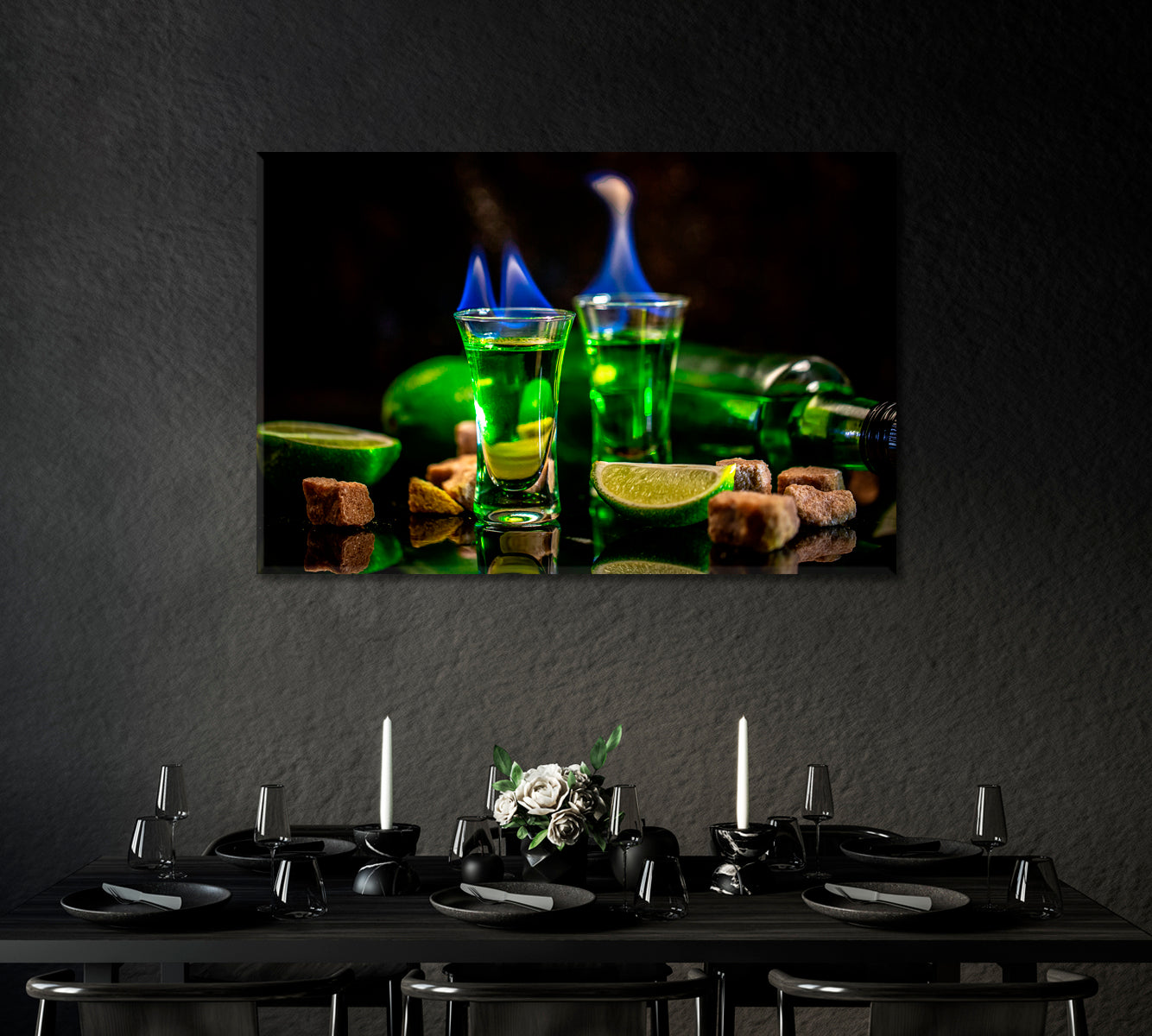 Absinthe with Brown Sugar and Lime Canvas Print ArtLexy   