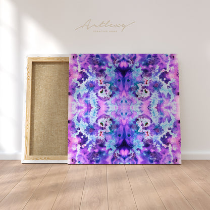 Purple Watercolor Kaleidoscope Canvas Print ArtLexy   