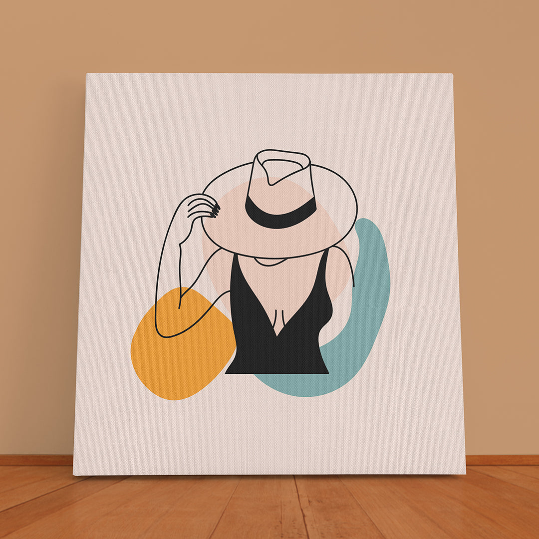 Lady in Hat Canvas Print ArtLexy   