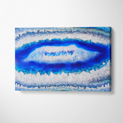 Natural Blue Agate Canvas Print ArtLexy 1 Panel 24"x16" inches 