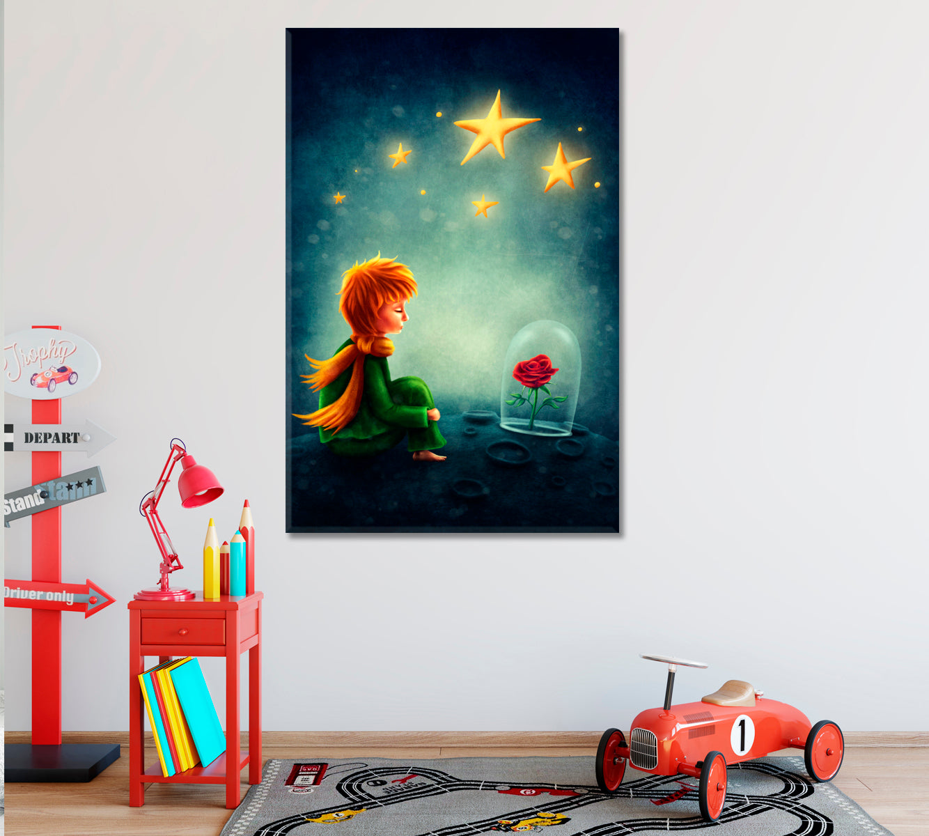 Little Prince and Rose Canvas Print ArtLexy   