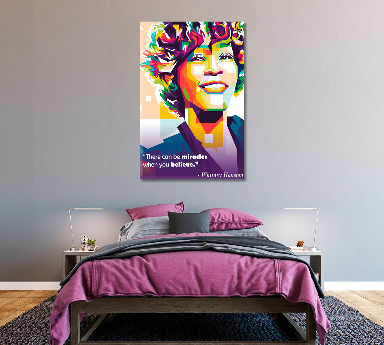 Whitney Houston Portrait Canvas Print ArtLexy   