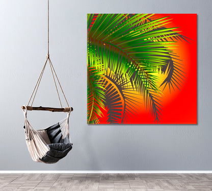 Leaves of Palm Trees Canvas Print ArtLexy   