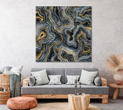 Abstract Lace Agate with Gold Veins Canvas Print ArtLexy   