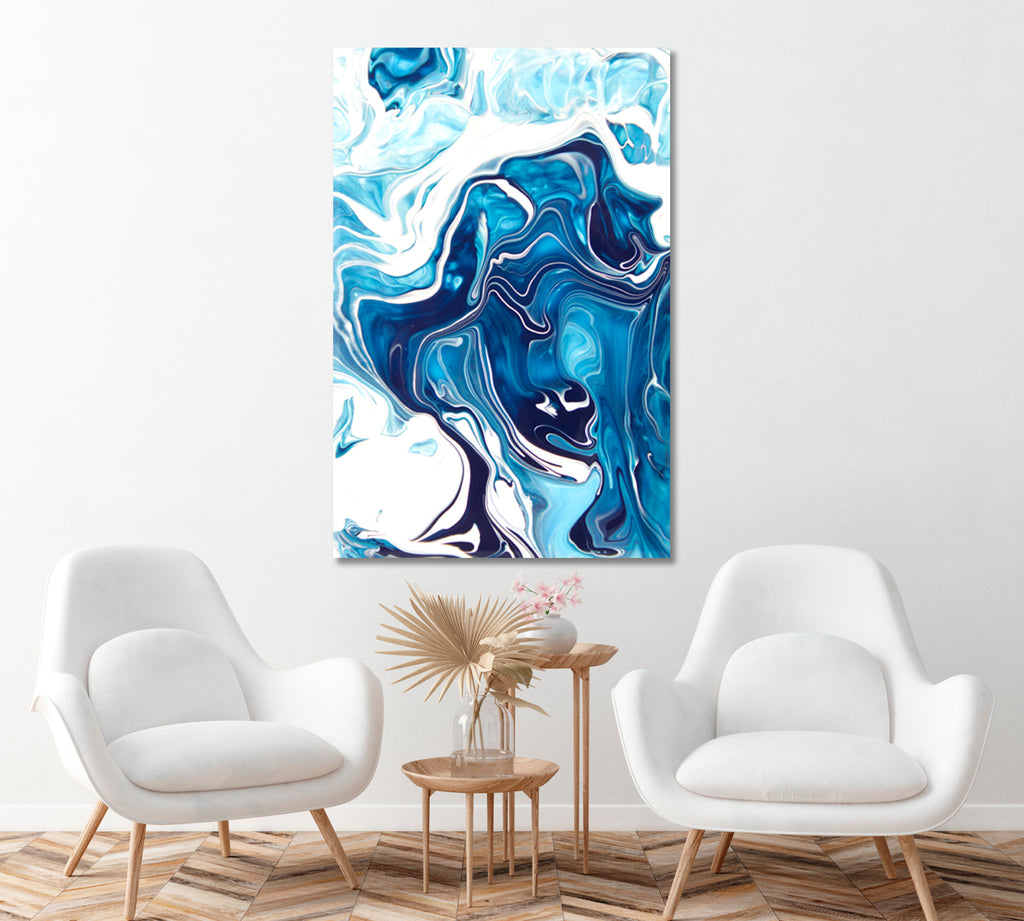 Abstract Blue Swirl Pattern Canvas Print ArtLexy   