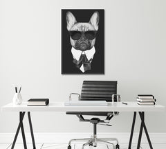 Big Boss French Bulldog Canvas Print ArtLexy   