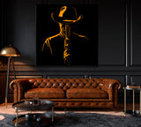 Cowboy with Revolver Canvas Print ArtLexy 1 Panel 12"x12" inches 