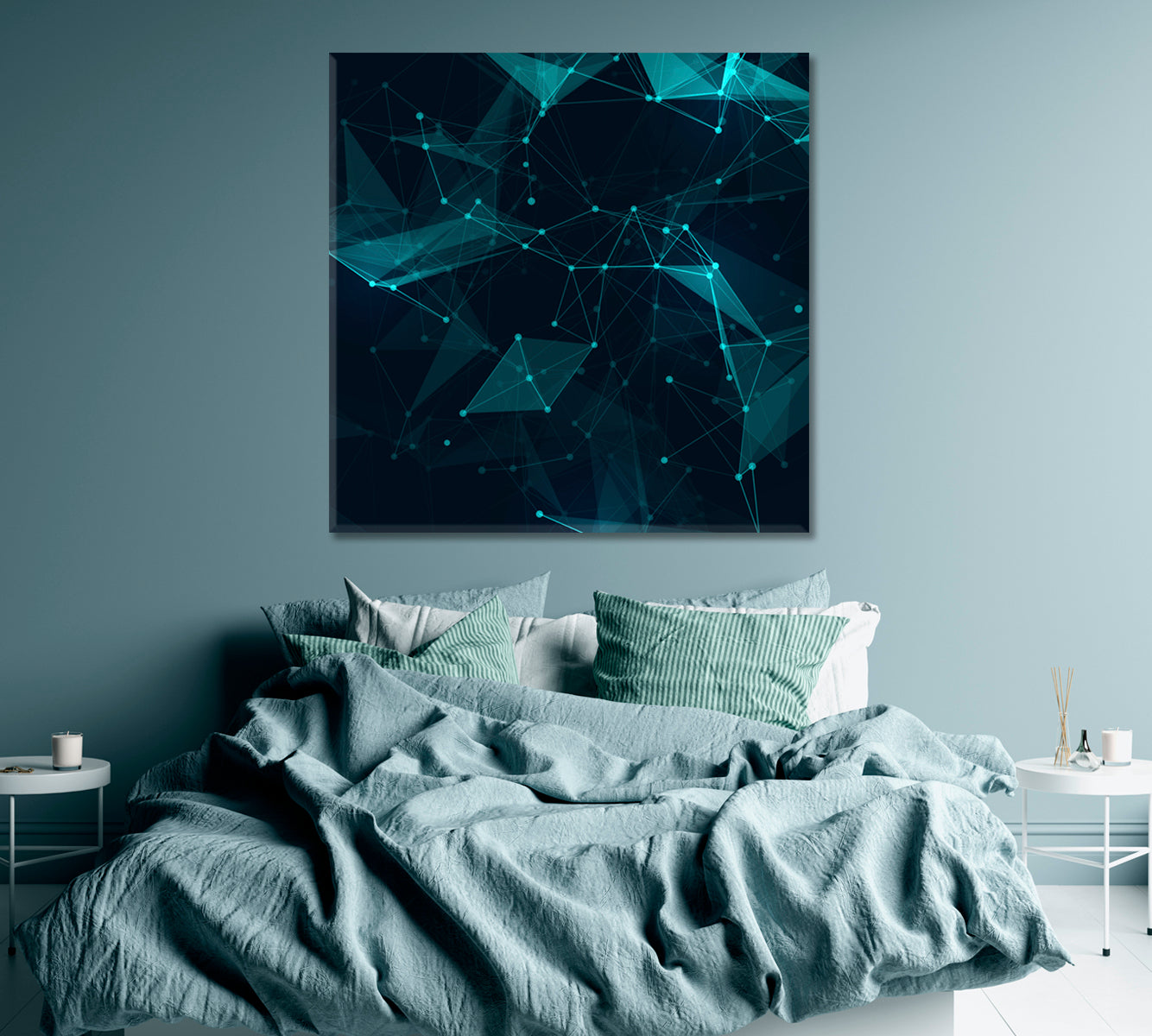 Abstract Network Connection Canvas Print ArtLexy   
