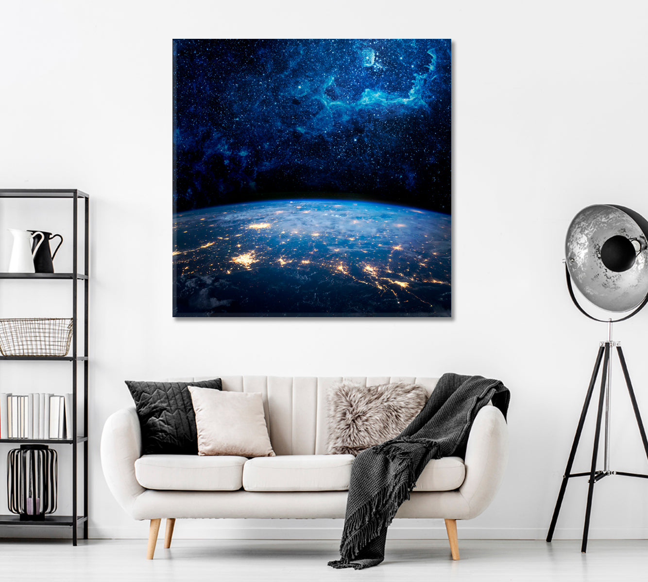 Earth and Galaxy Canvas Print ArtLexy   
