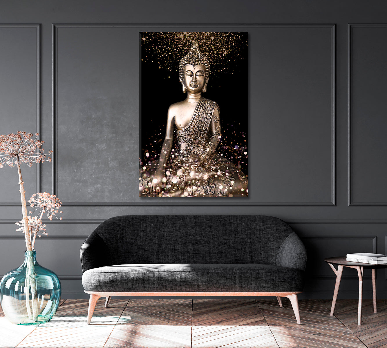 Bronze Buddha Canvas Print ArtLexy   