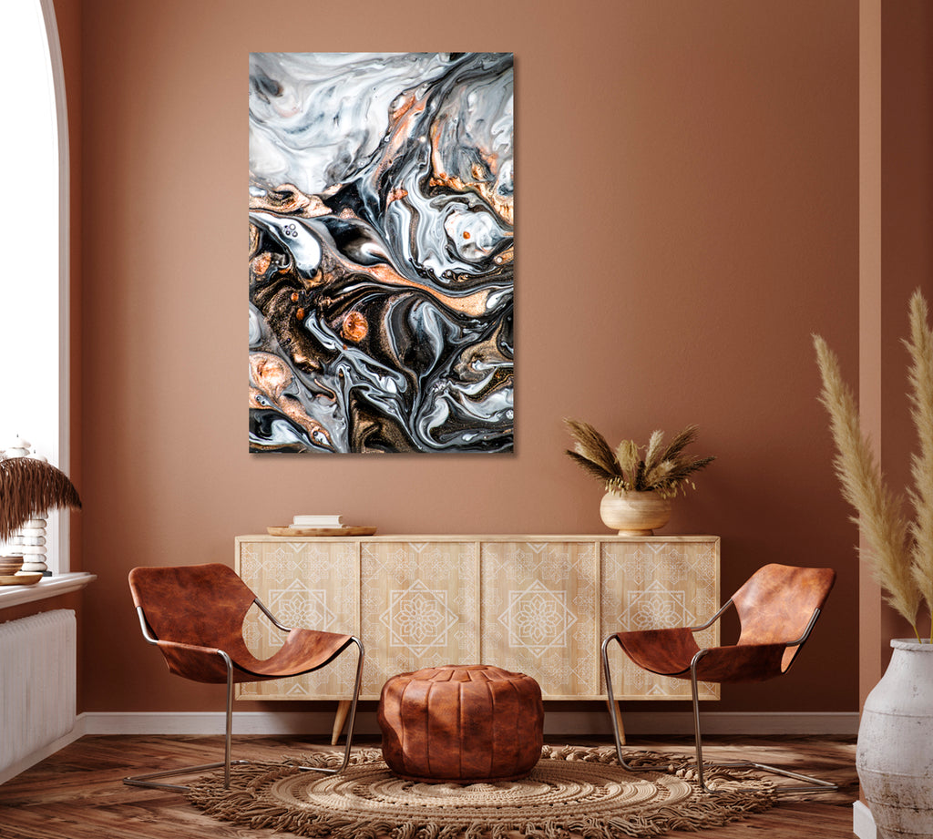 Modern Marble Painting Canvas Print ArtLexy   