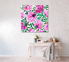 Pink Peonies Canvas Print ArtLexy   