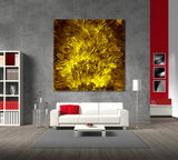 Luminous Chrysanthemums Leafs. Modern Floral Art Canvas Print ArtLexy   