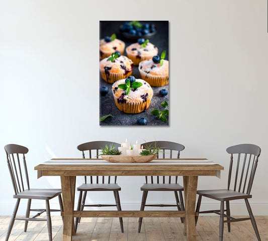 Blueberry Muffins Canvas Print ArtLexy 1 Panel 16"x24" inches 