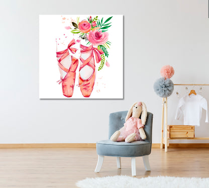 Ballet Shoes and Roses Canvas Print ArtLexy   