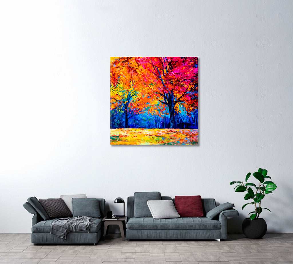 Colorful Autumn Trees Canvas Print ArtLexy   