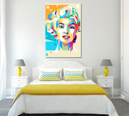 Marilyn Monroe Abstract Portrait Canvas Print ArtLexy 1 Panel 16"x24" inches 