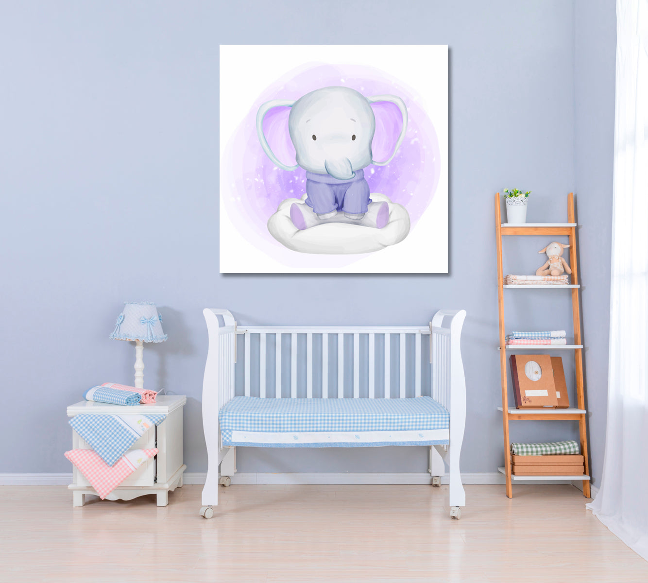 Baby Elephant in Sweater Canvas Print ArtLexy   