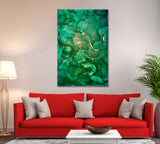 Abstract Green Fluid Marble Canvas Print ArtLexy   