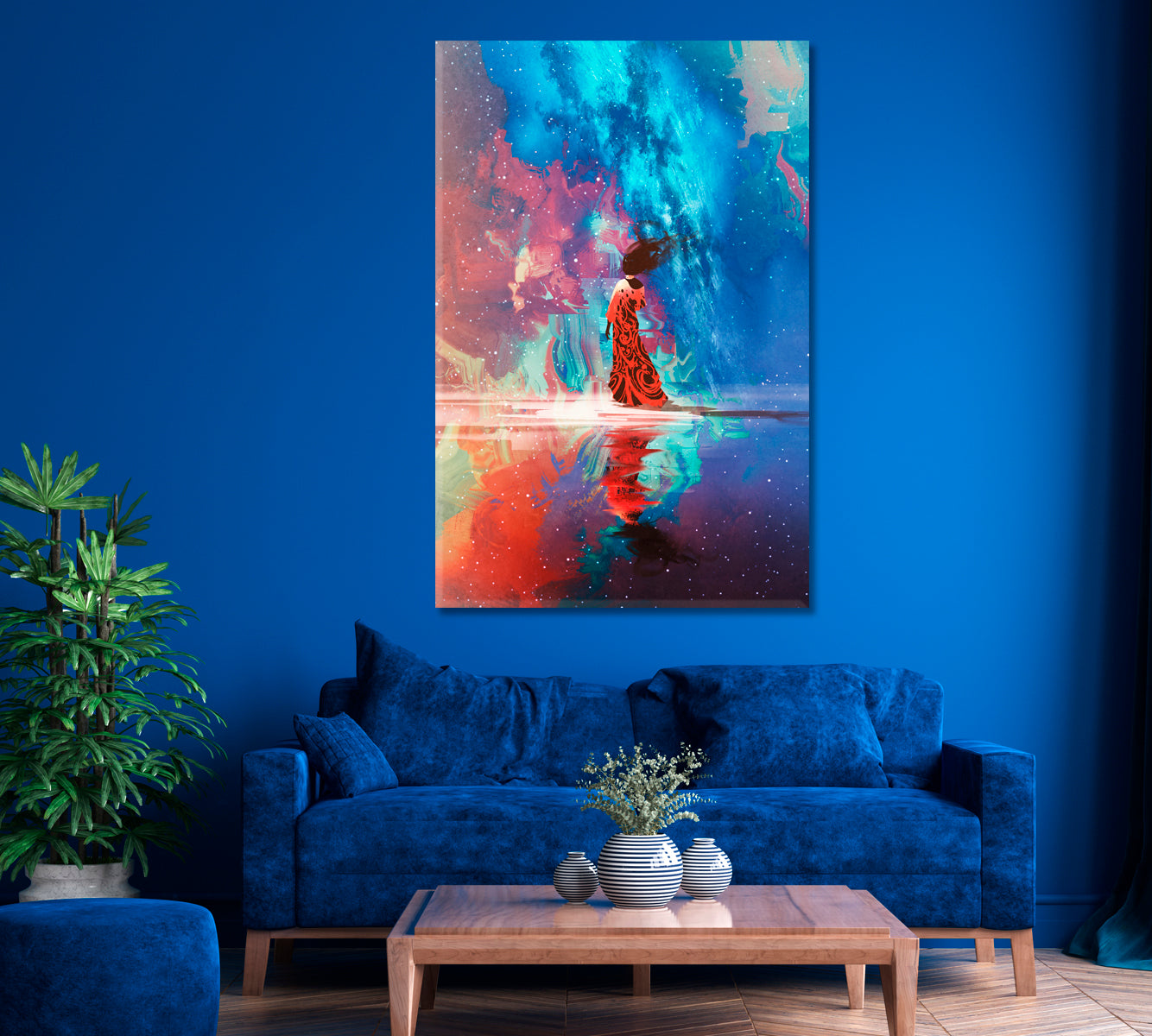 Woman Standing on Water Canvas Print ArtLexy   